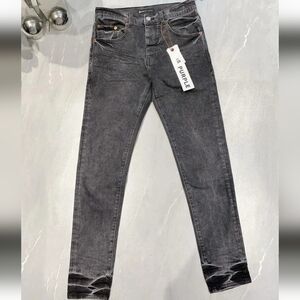 NWT Purple Brand Denim Jeans, Style P001 slim fit, low rise, slim leg, gray, 36